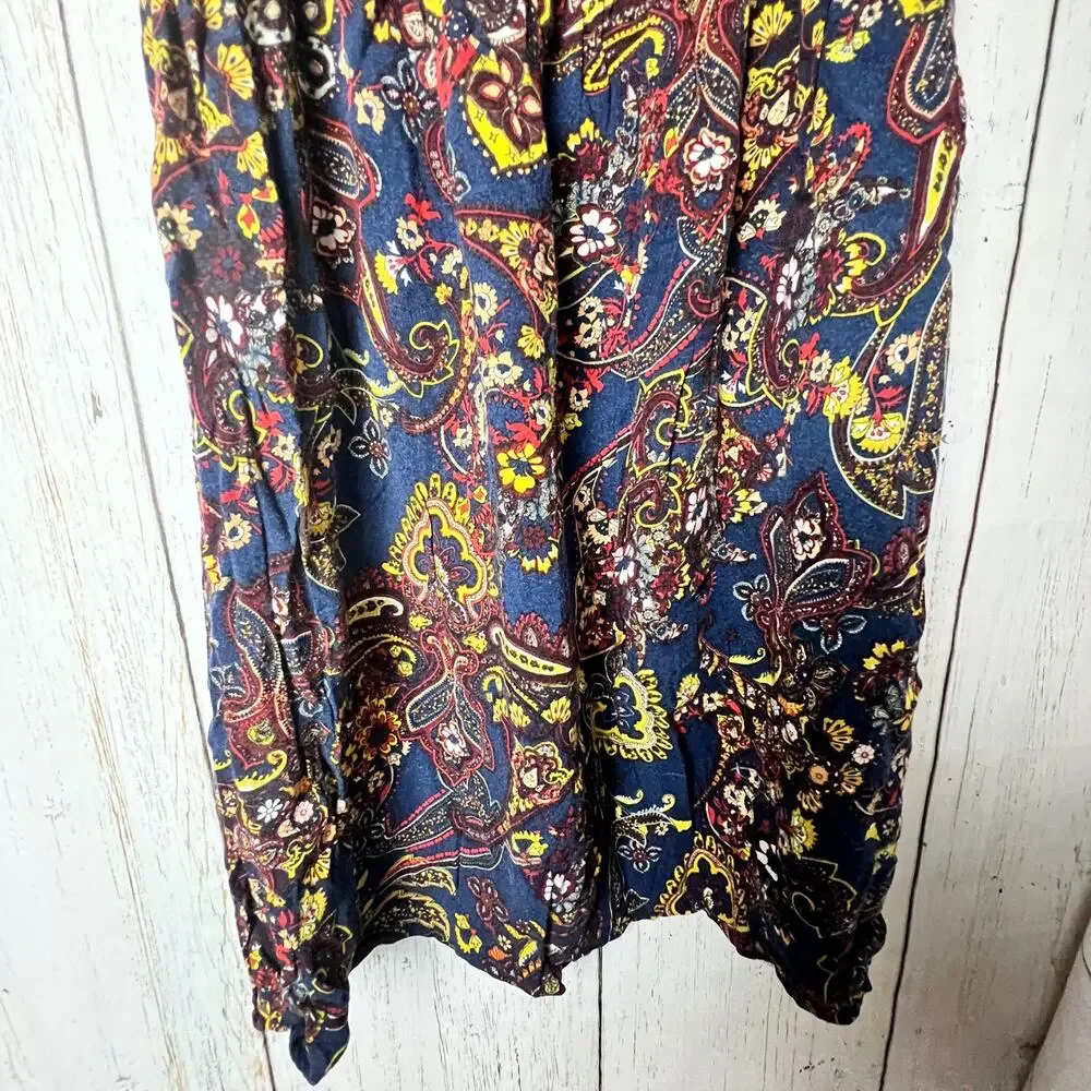Justify Women's Strapless Floral Print Beach Cover Up Style Dress Sz M - Picture 9 of 11